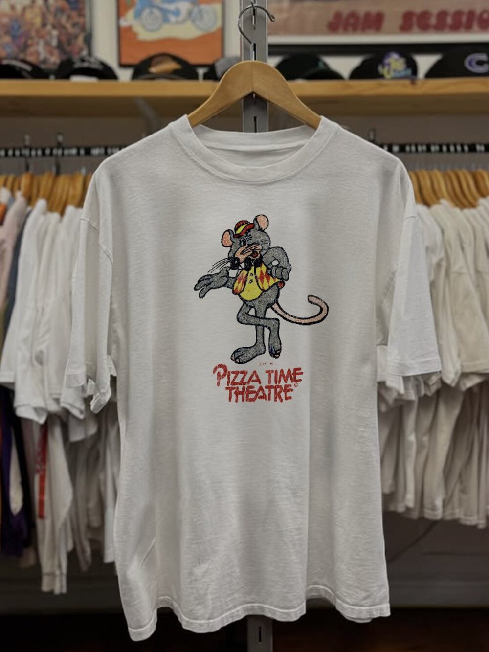 70s Chuck E Cheese White Tee